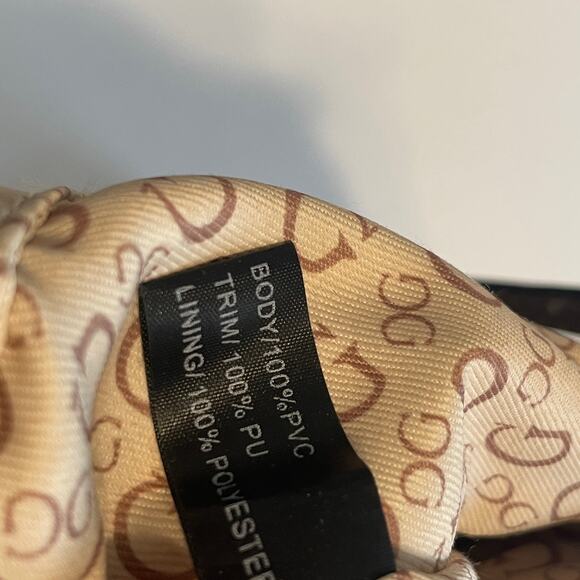 Guess McGill Mini Crossbody Bag Womens Dark Brown PVC Preppy Y2K Handbag Purse - Picture 10 of 12